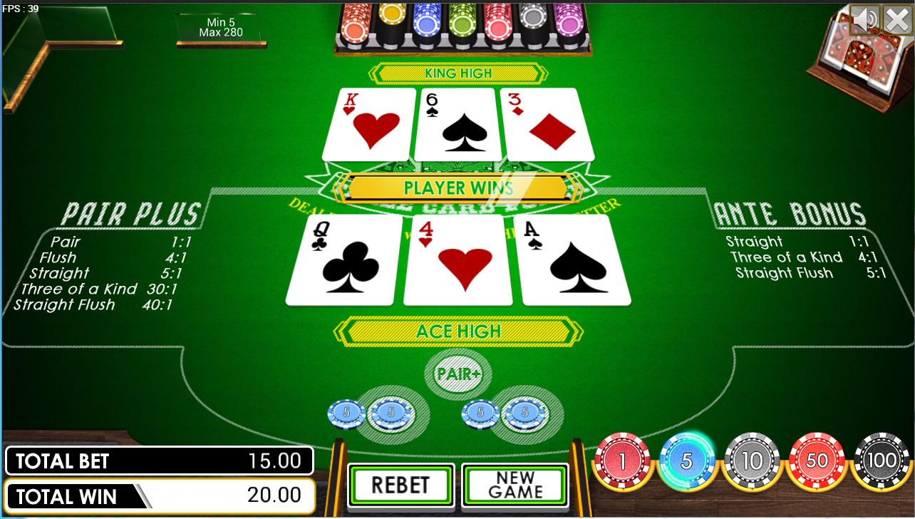 Three Card Poker betting result scene.jpg