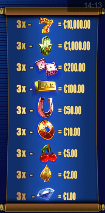 Royal Charm pay table.png