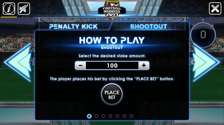Football Madness Pro game menu button