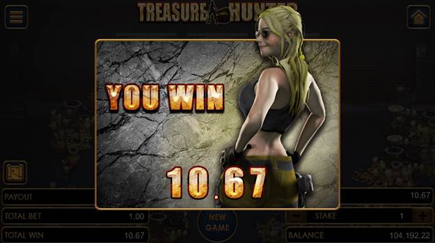 Treasure Hunter game winning flier
