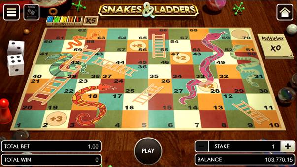Snakes and Ladders opening the game