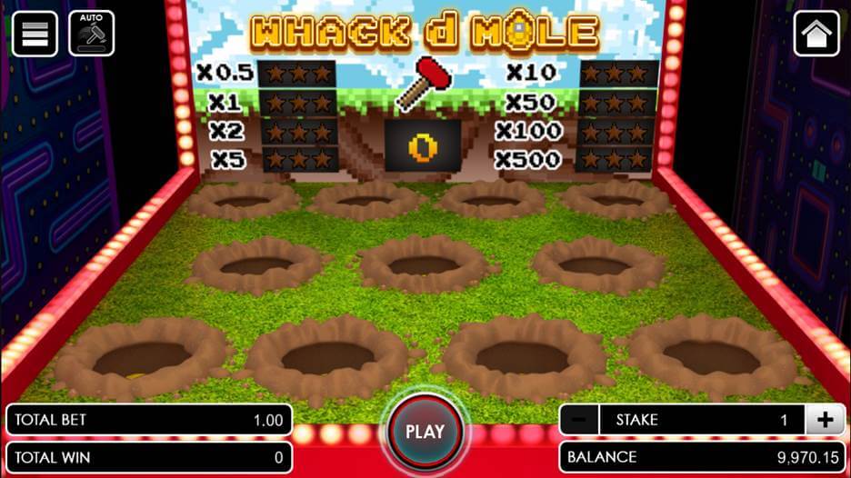 Whack d Mole opening the game