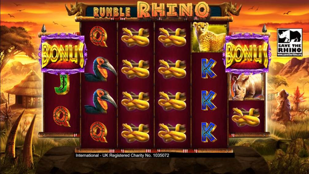 Rumble Rhino bonus game unlock