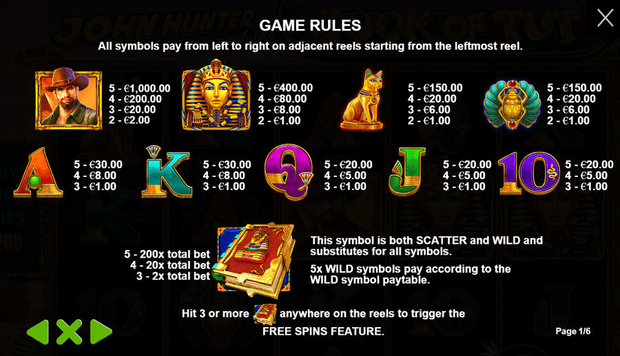 John Hunter and the Book of Tut_Game Rules