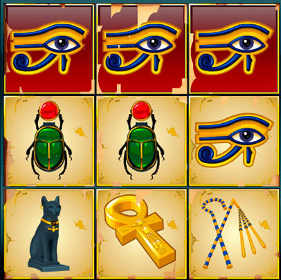 Jewels of Anubis Winning Scratchcard 1