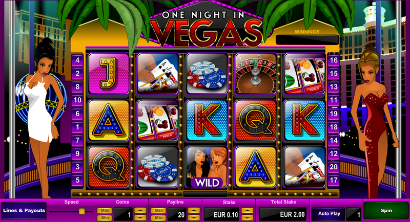 One Night In Vegas Entry Screen
