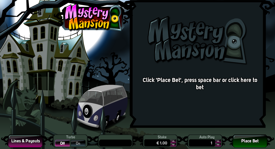 Mystery Mansion Entry Screen 