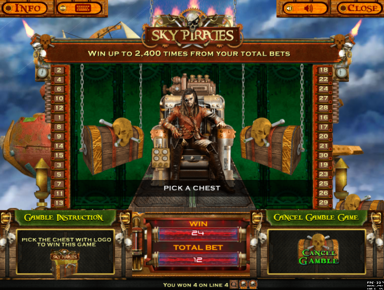 Sky Pirates Gamble Game Feature