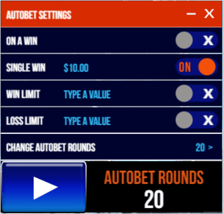 Asteroids auto-bet settings panel.png