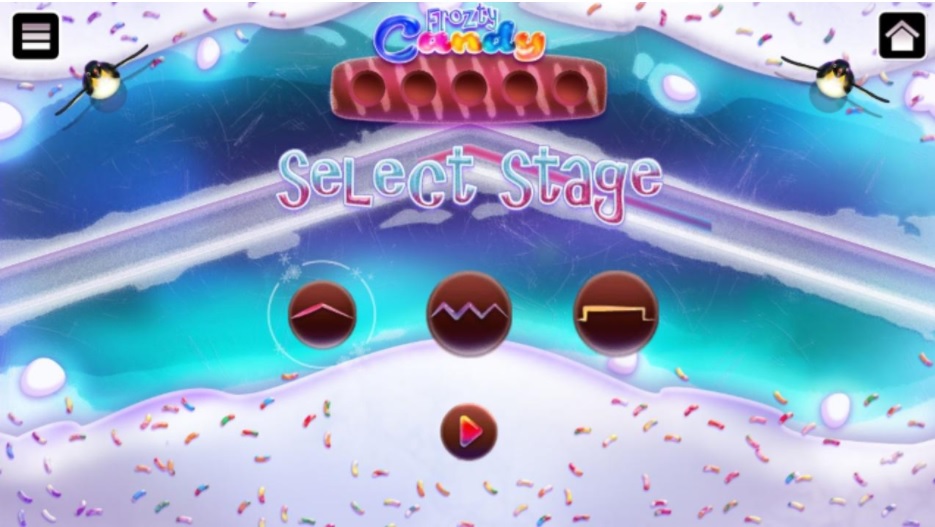 Frozty Candy game upon opening the game