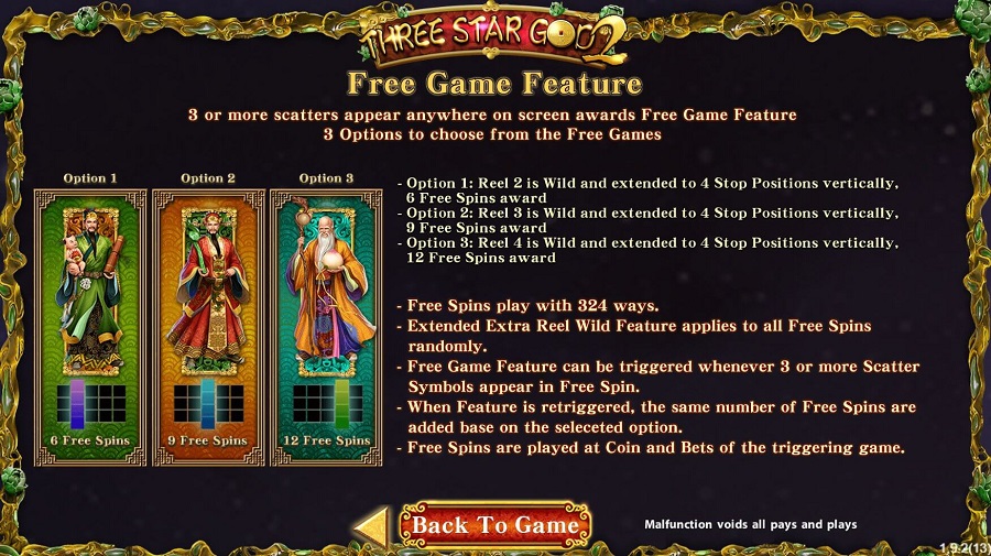 Three Star God Free Game Feature