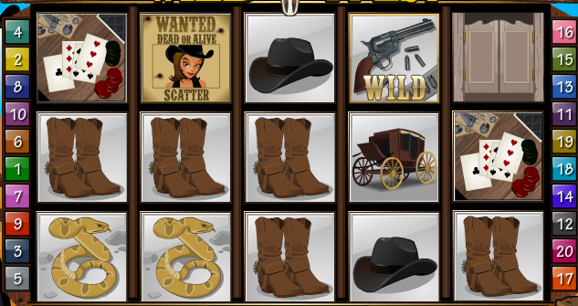 Old West Paylines Example 1 Old West Paylines Example 1