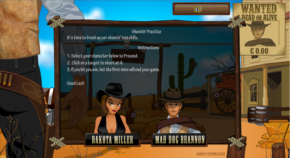 Old West Bonus Round Old West Bonus Round