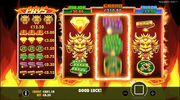Fire 88 respin feature Fire 88 respin feature