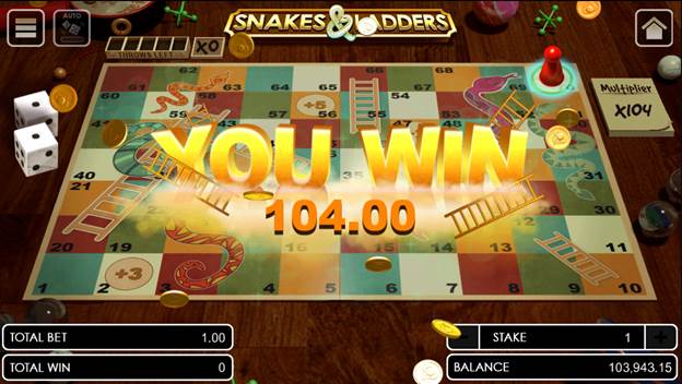 Snakes and Ladders winning flier Snakes and Ladders winning flier