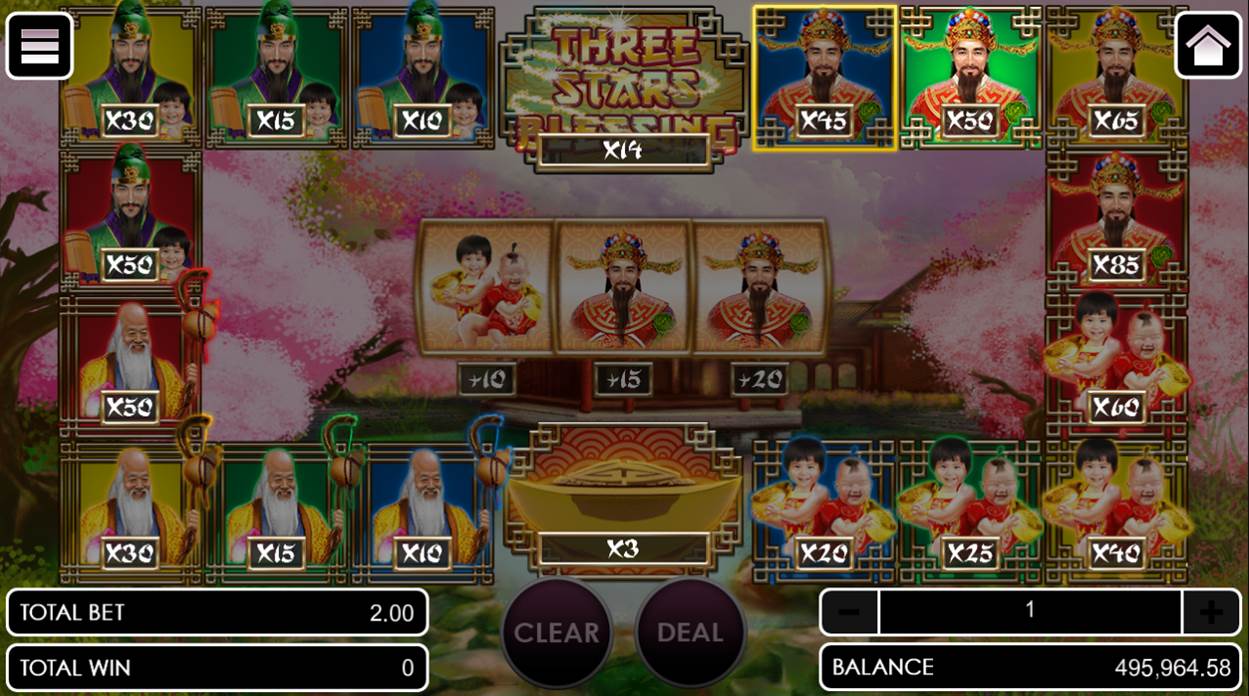 Three stars blessing game with the light indicator spinning around the betting options Three stars blessing game with the light indicator spinning around the betting options