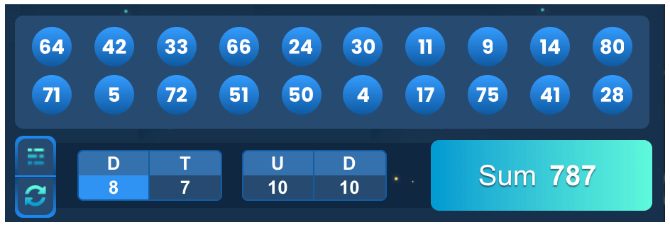 Keno payout scenario A Keno payout scenario A