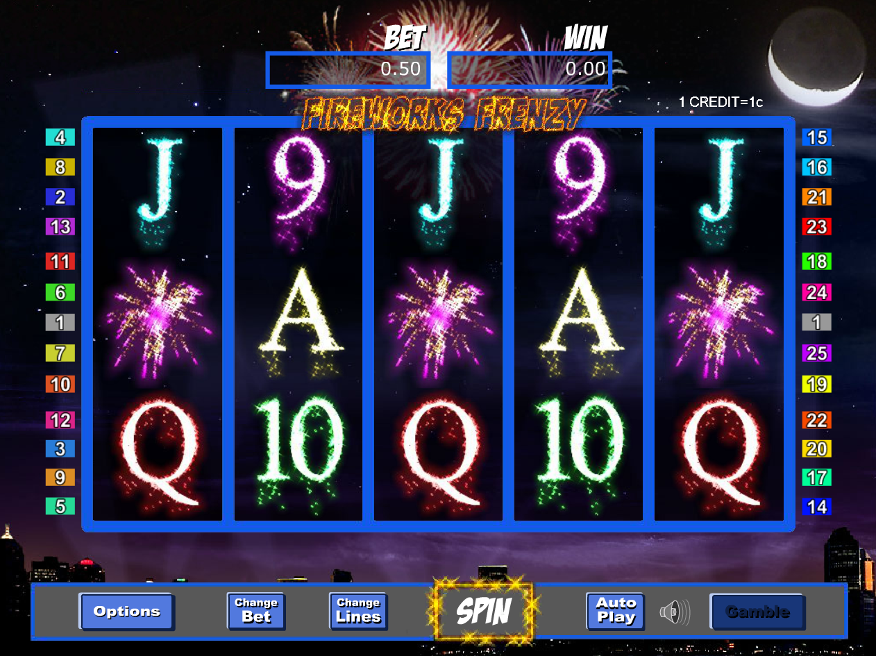 Fireworks Frenzy Entry Screen Fireworks Frenzy Entry Screen