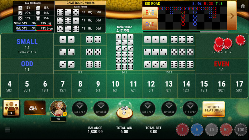 SBOBET Casino Games - Sic Bo Multiplayer Winning Betting Options