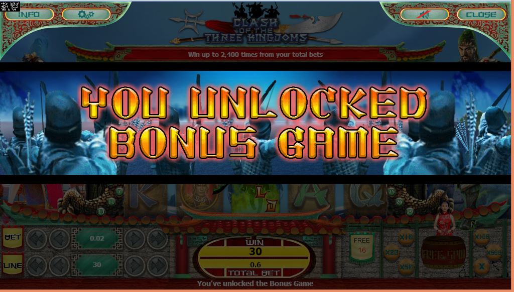 Clash of the Three Kindgoms Bonus Game Unlocked Clash of the Three Kindgoms Bonus Game Unlocked