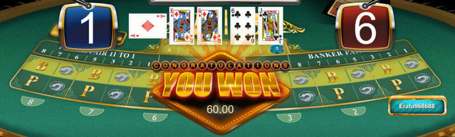 SBOBET Casino Trực Tiếp - Fortune Six Winning Screen